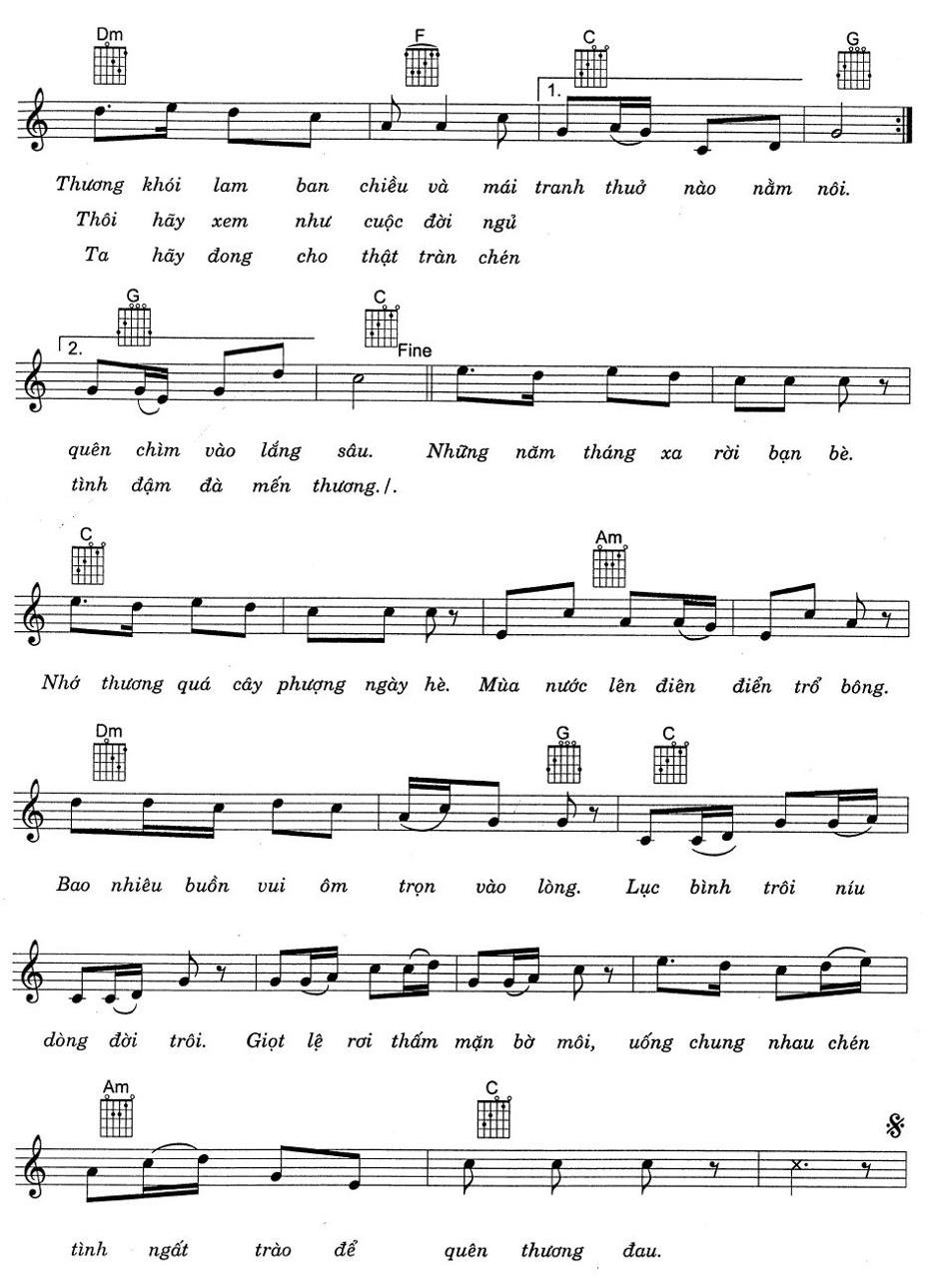 Sheet nhạc Hồn Quê 2